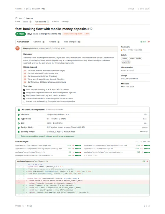 Thumbnail of the Pull request document from the sample project