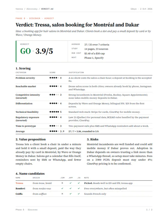 Thumbnail of the Verdict document from the sample project