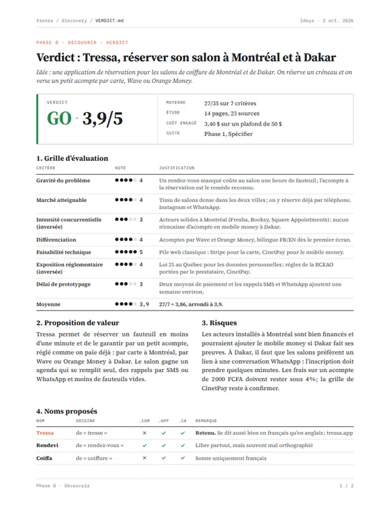 Vignette du document « Verdict » du projet d’exemple